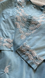 将图像加载到图库查看器中， Women&#39;s Lucknowi Handcrafted Cotton Chikankari Kurti - HONC0301065
