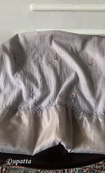 Load image into Gallery viewer, Women's Lakhnavi Handcrafted Mul Chanderi Unstitched Chikankari Full Suit Material - HONC0316861