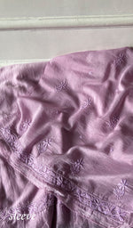 将图像加载到图库查看器中， Women's Lakhnavi Handcrafted Muslin Unstitched Chikankari Full Suit - HONC0344378