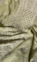 Load image into Gallery viewer, Women&#39;s Lakhnavi Handcrafted Mul Chanderi UnStitched Kurta And Dupatta Set - HONC0318527
