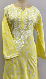 Load image into Gallery viewer, Sona Women&#39;s Lucknowi Handcrafted Cotton Chikankari Kurti - HONC0203617
