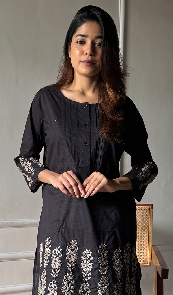 Women's Lucknowi Handcrafted Cotton Chikankari Top - HONC0297427