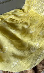Load image into Gallery viewer, Women&#39;s Lakhnavi Handcrafted Mul Chanderi Semi - Stitched Angrakha And Dupatta Set - HONC0303408
