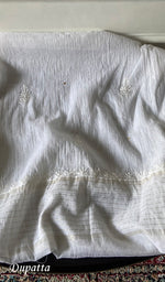 Load image into Gallery viewer, Women's Lakhnavi Handcrafted Mul Chanderi Semi - Stitchd Kurta And Dupatta Set - HONC0322140