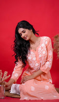 Reet Women's Lucknowi Handcrafted Modal Cotton Chikankari Kurti - HONC0211984