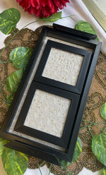 Load image into Gallery viewer, Handcrafted Chikankari Tray with Two Coasters – Wooden Frame - HONC0313531
