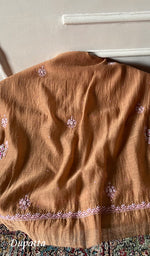 Load image into Gallery viewer, Women's Lakhnavi Handcrafted Mul Chanderi Unstitched Chikankari Full Suit Material - HONC0300387