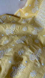 Load image into Gallery viewer, Women's Lakhnavi Handcrafted Cotton Chikankari Suit Material - HONC0285020