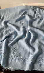 Load image into Gallery viewer, Women's Lucknowi Handcrafted Viscose Georgette Unstitched Chikankari Suit Material - HONC0325136