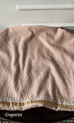 Load image into Gallery viewer, Women's Lakhnavi Handcrafted Unstitchd Mul Chanderi Kurta And Dupatta Set - HONC0338195