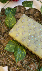 Load image into Gallery viewer, Beige Chikankari Embroidered Clutch - HONC0313591
