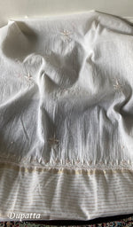 Load image into Gallery viewer, Women's Lakhnavi Handcrafted Mul Chanderi Semi - Stitched Kurta And Dupatta Set -  HONC0343195