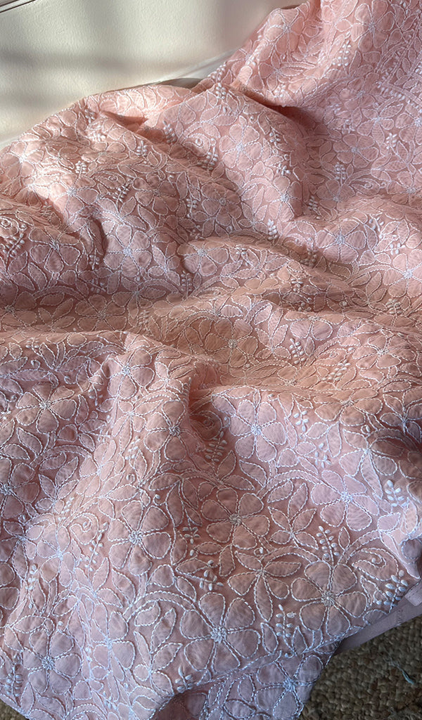 Women's Lakhnavi Handcrafted Cotton Chikankari Suit Material - HONC0294093