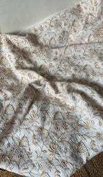 Load image into Gallery viewer, Mehr Women&#39;s Lakhnavi Handcrafted Maheshwari Mul Chanderi Unstitched Kurta And Dupatta Set - HONC0278104
