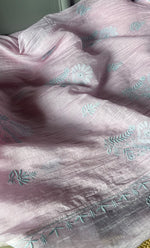Load image into Gallery viewer, Women&#39;s Lakhnavi Handcrafted Mul Chanderi Semi - Stitched Angrakha And Dupatta Set - HONC0310806
