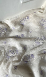 Load image into Gallery viewer, Women's Lakhnavi Handcrafted Unstitched Mul Chanderi Kurta And Dupatta Set - HONC0319475