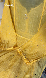 Load image into Gallery viewer, Women's Lakhnavi Handcrafted Mul Chanderi Semi - Stitched Kurta And Dupatta Set - HONC0326208