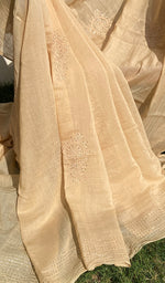 Load image into Gallery viewer, Women&#39;s Lakhnavi Handcrafted Mul Chanderi Chikankari Saree - HONC02557008
