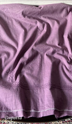 将图像加载到图库查看器中， Women's Lakhnavi Handcrafted Unstitched Cotton Chikankari Kurta Dupatta Set - HONC0362880