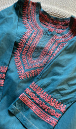 Load image into Gallery viewer, Women&#39;s Lucknowi Handcrafted Cotton Chikankari Kurti - HONC0301002
