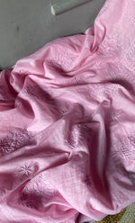 Load image into Gallery viewer, Women&#39;s Lakhnavi Handcrafted Mul Chanderi Unstitched Chikankari Full Suit Material - HONC0305159
