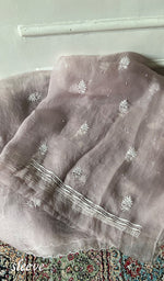 Load image into Gallery viewer, Women's Lakhnavi Handcrafted Pure Organza Chikankari Unstitched Kurta And Dupatta Set- HONC0361466