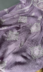 Load image into Gallery viewer, Women&#39;s Lakhnavi Handcrafted Mul Chanderi Semi - Stitched Angrakha And Dupatta Set - HONC0284712
