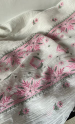 Load image into Gallery viewer, Women&#39;s Lakhnavi Handcrafted Mul Chanderi Semi - stitched Kurta And Dupatta Set- HONC0314868

