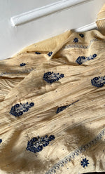 Load image into Gallery viewer, Women's Lakhnavi Handcrafted Mul Chanderi Semi-Stitched Kurta And Dupatta Set - HONC0286654