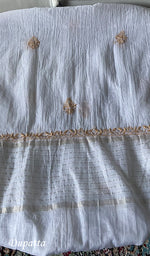 Load image into Gallery viewer, Women's Lakhnavi Handcrafted Mul Chanderi Semi - Stitched Kurta And Dupatta Set - HONC0303401