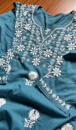 将图像加载到图库查看器中， Women&#39;s Lucknowi Handcrafted Cotton Chikankari Kurti - HONC0300978
