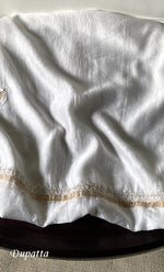 Load image into Gallery viewer, Women&#39;s Lakhnavi Handcrafted Chanderi Silk Unstitched Kurta And Dupatta Set - HONC06321967
