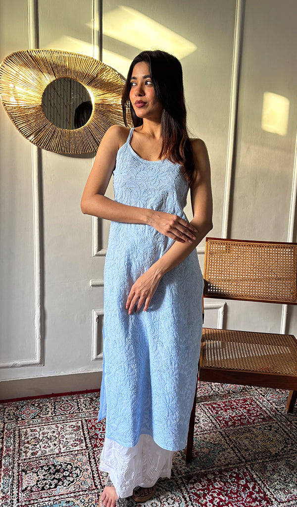 Yashvi Women's Lakhnavi Handcrafted Cotton Chikankari Kurti - HONC0349192