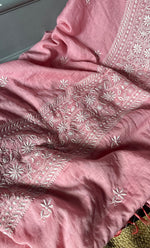 Load image into Gallery viewer, Women&#39;s Lakhnavi Handcrafted Mul Chanderi Chikankari Full Suit Material - HONC0307420

