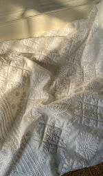 Load image into Gallery viewer, Women&#39;s Lakhnavi Handcrafted Unstitched Cotton Chikankari Suit Material - HONC0294094
