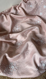 Load image into Gallery viewer, Women&#39;s Lucknowi Handcrafted Chanderi Silk Chikankari Kurta Dupatta Set - HONC0271293
