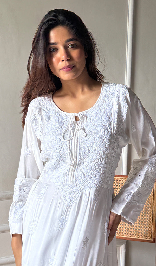 Women's Lucknowi Handcrafted Cotton Kurti  - HONC0296920