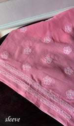 将图像加载到图库查看器中， Women's Lakhnavi Handcrafted Cotton Chikankari Unstitched Kurti Fabric - HONC0367470