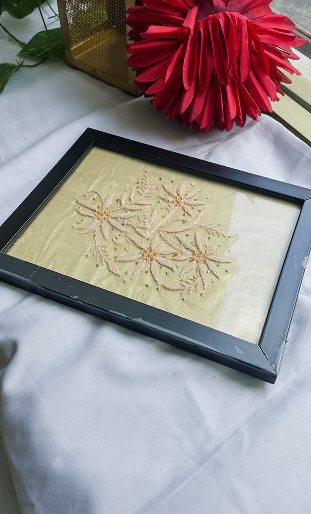 Elegant Handcrafted Chikankari Wall Frame – HONC0269427