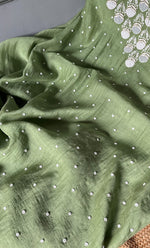 Load image into Gallery viewer, Jazba Women&#39;s Lakhnavi Handcrafted Mul Chanderi UnStitched Kurta And Dupatta Set - HONC0301690
