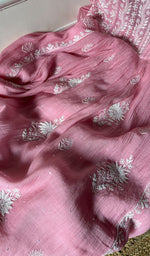 Load image into Gallery viewer, Women&#39;s Lakhnavi Handcrafted Mul Chanderi Semi - Stitched Kurta And Dupatta Set - HONC0293253
