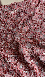 Load image into Gallery viewer, Women&#39;s Lucknowi Handcrafted Faux-Georgette Chikankari Suit Material - HONC0263425
