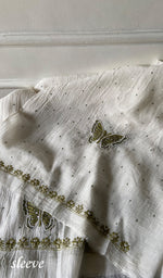 Load image into Gallery viewer, Titlee Women's Lakhnavi Handcrafted Mul Chanderi Unstitched Kurta And Dupatta Set - HONC0362614