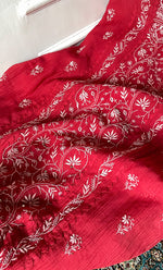 将图像加载到图库查看器中， Women's Lakhnavi Handcrafted Semi- stitched Mul Chanderi Kurta And Dupatta Set - HONC0282410