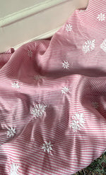 Load image into Gallery viewer, Shumaira Women's Lakhnavi Handcrafted Cotton Chikankari Unstitched Kurti Fabric - HONC0326380