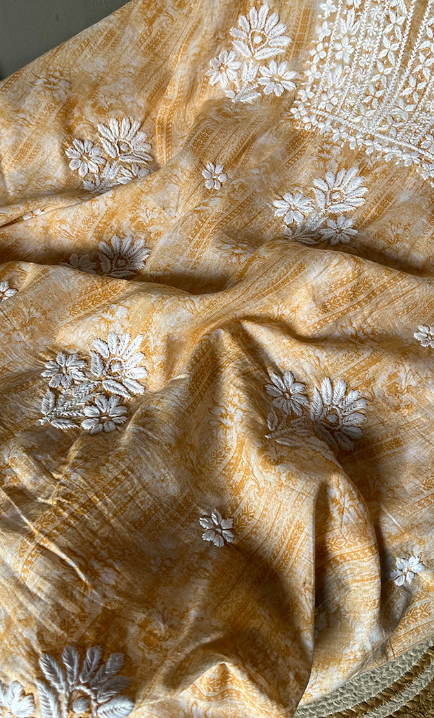 Women's Lakhnavi Handcrafted Cotton Chikankari Kurta And Kurta Dupatta Set - HONC0312690