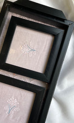 将图像加载到图库查看器中， Handcrafted Chikankari Tray with Two Coasters – Wooden Frame - HONC0332497
