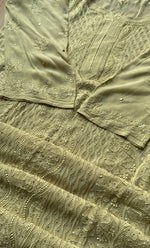 Load image into Gallery viewer, Yusra Women&#39;s Lakhnavi Handcrafted Viscose Georgette Chikankari Kurti - HONC0282703
