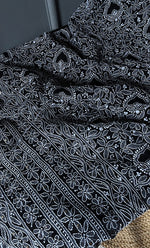 Load image into Gallery viewer, Women&#39;s Lakhnavi Handcrafted Unstitched Faux-Georgette Chikankari Suit Material - HONC0263366
