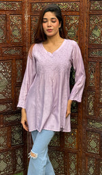 Load image into Gallery viewer, Daisha Women&#39;s Lucknowi Handcrafted Muslin Chikankari Top - HONC0234912
